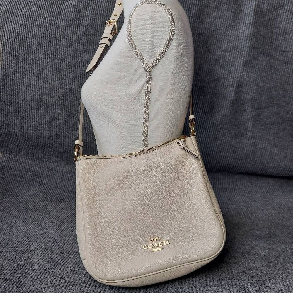 Coach Tote bag Ellie File bag shoulder bag Leather medium White Chalk CU960